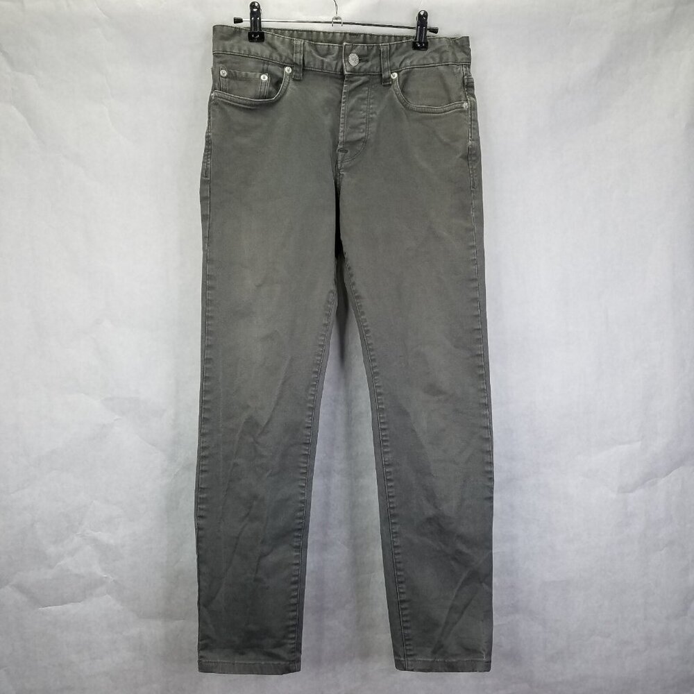 Buck Mason Jeans Maverick Slim Mens Sz 29 12oz Harbor Twill Grey Button Fly Flaw